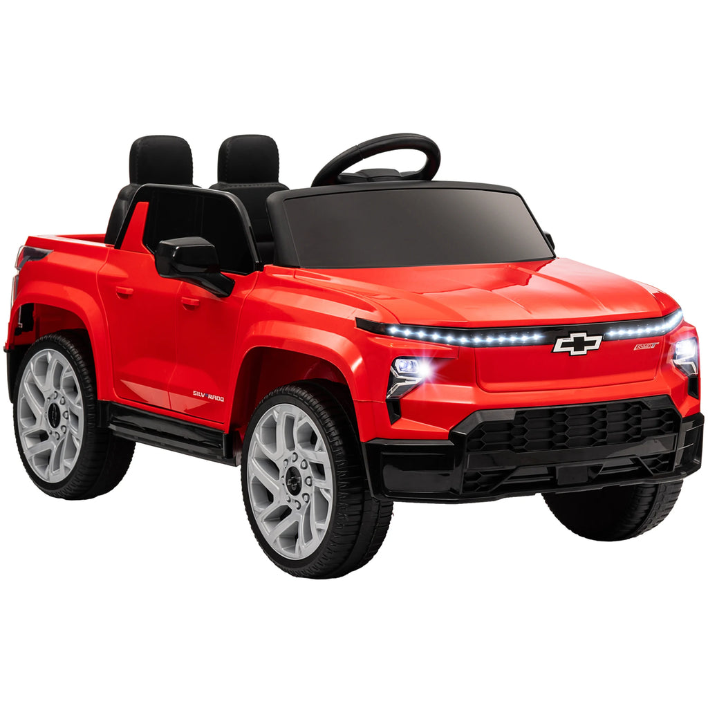12V Kids Ride on Electric Car with Parent Remote Control Suspension LED Lights Music Player 0.8-2MPH for Kids Red, Built-In Music Player