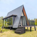 Portable Triangle A Frame Wooden House Prefabricated Tiny Cabin Outdoor Luxury Living