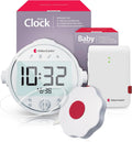 Baby Cry Notification System with Alarm Clock Receiver and Bed Shaker – Non-WiFi Baby Monitor Device – Multi-Sensory Vibration, Light Alarm – Ideal for Deaf and Hard of Hearing