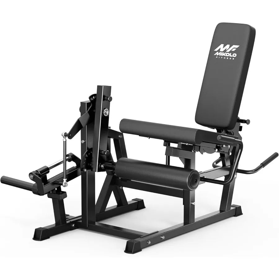 Leg Extension and Curl Machine, Adjustable Leg Curl Machine for Home Gym,Lying Leg Curl Machine with 1:1 Resistance System,Black
