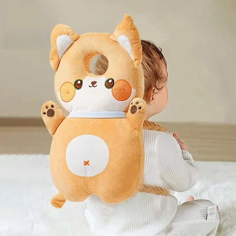 Baby Head Protector Pillow Cartoon Backpack Toddler Safety Cushion for Learning to Walk Newborn Kids Anti-Fall Support