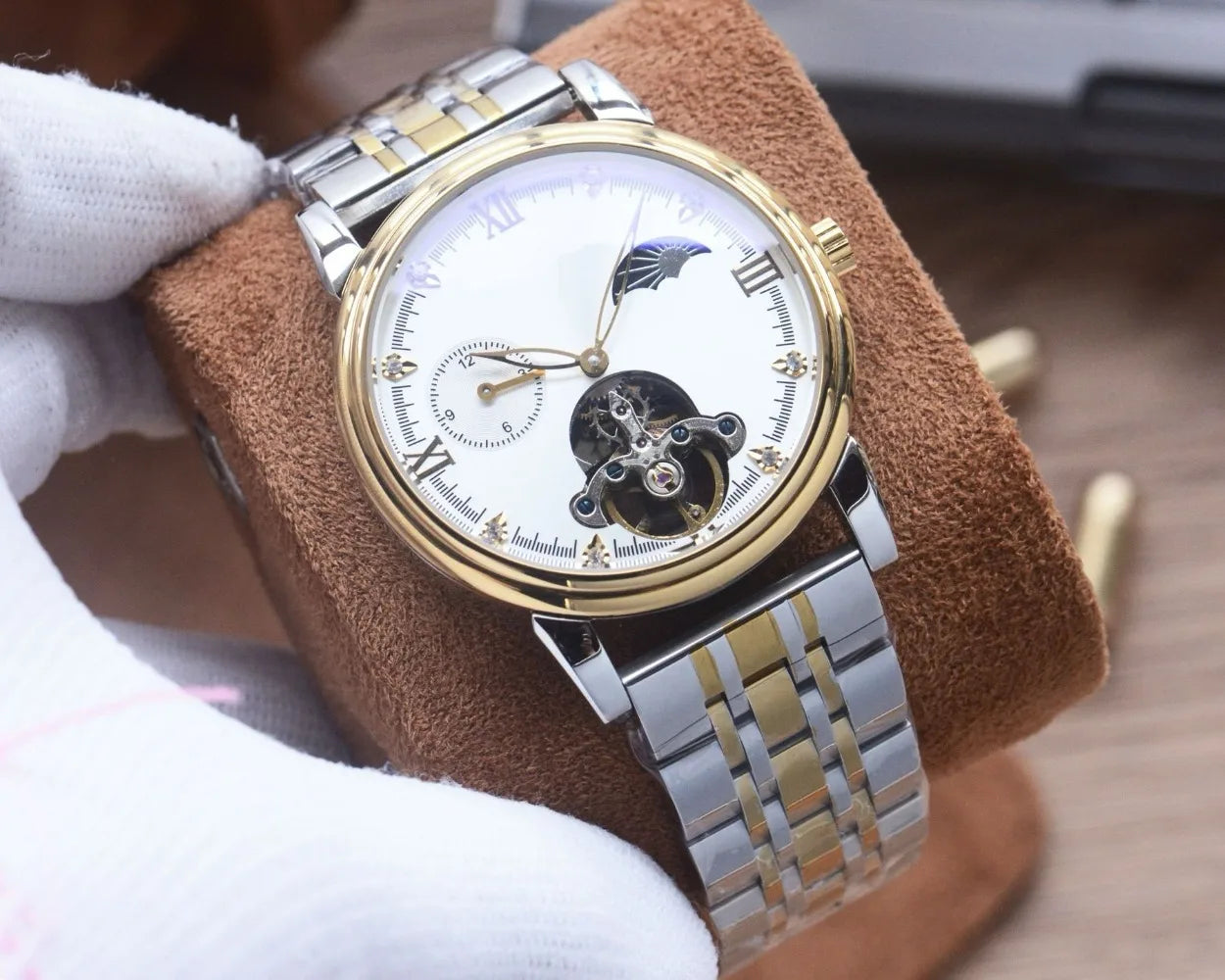 Hollow Tourbillon Mechanical Automatic Watch Nautilus Moon Phase Star Men's Hand 2026 Classic Fashion