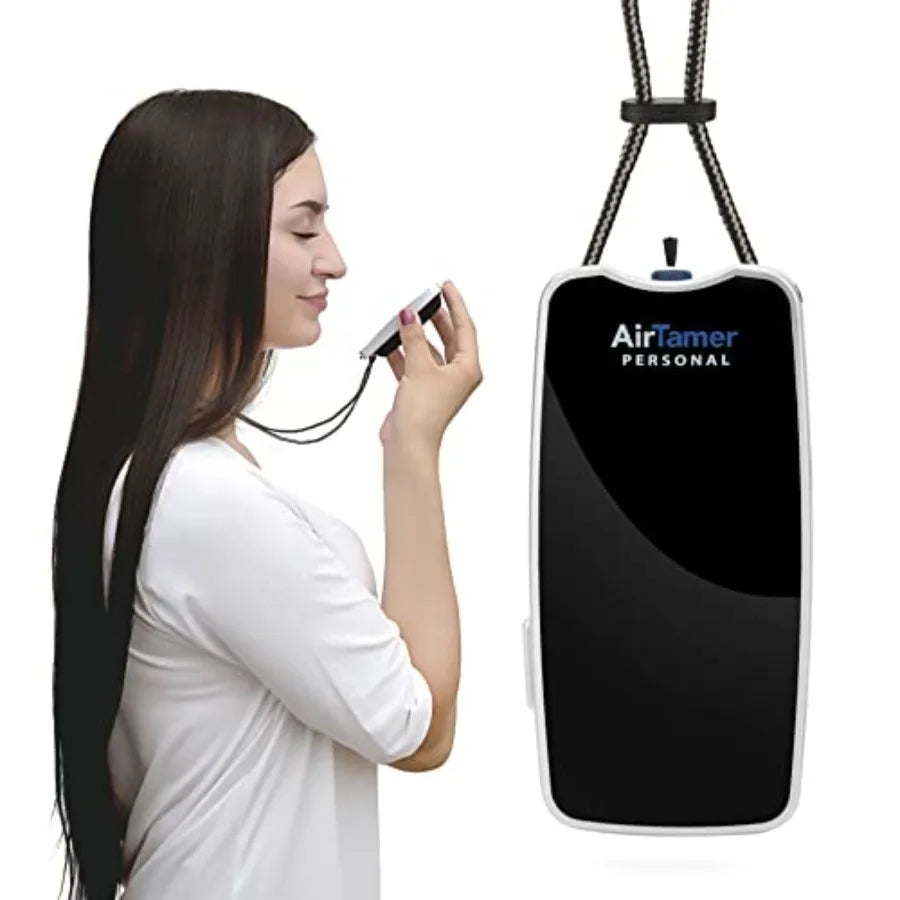 Personal Air Purifier Wearable Necklace - Portable Ionizer for Travel, Office and Pollution Protection Silent, Filterl, USB Rec