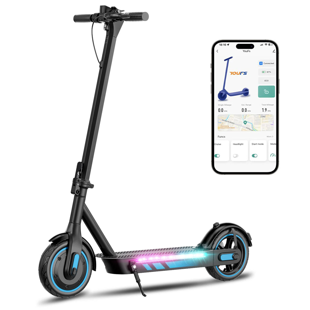 Keemigo 36V15AH Battery Electric Scooter For Adults 600W Motor 10" Air Tires 25 MPH 28 Miles Range Folding With Dual Suspension