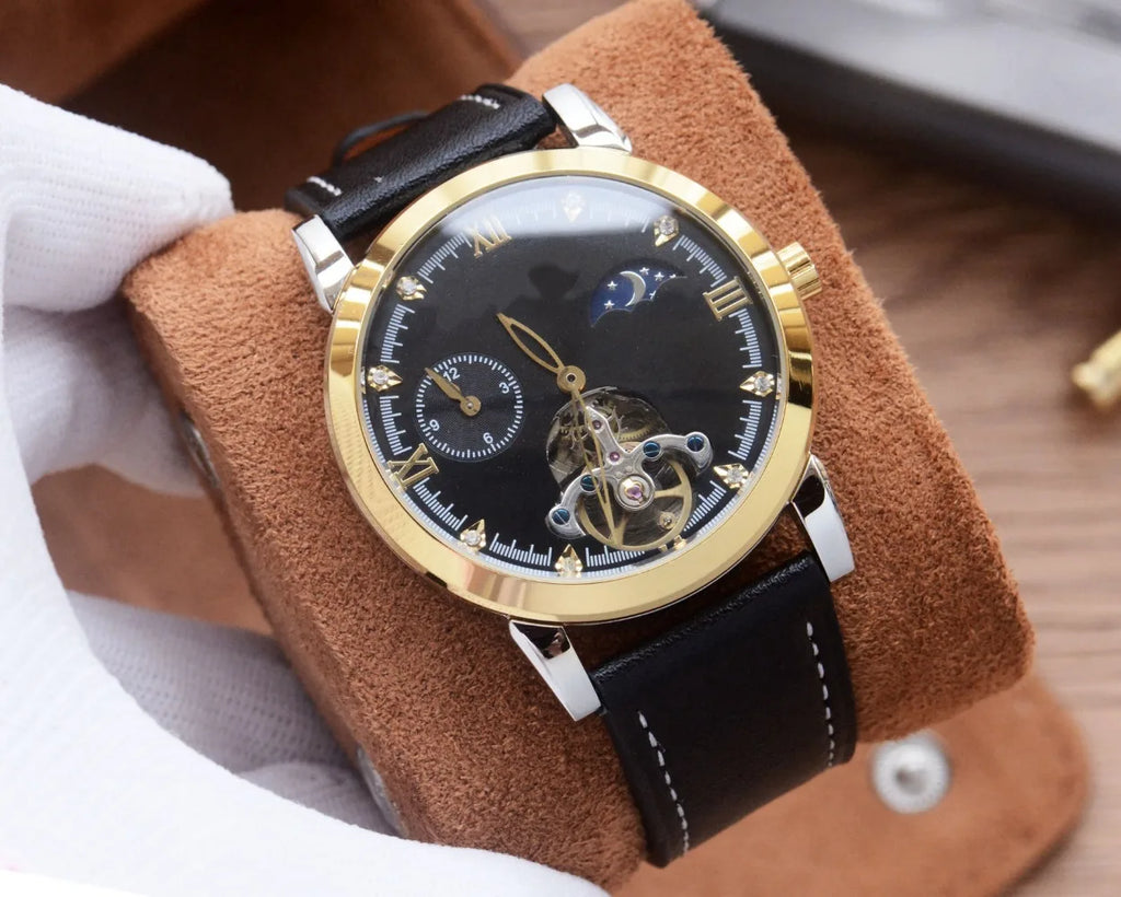 Hollow Tourbillon Mechanical Automatic Watch Nautilus Moon Phase Star Men's Hand 2026 Classic Fashion