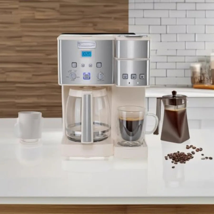 Single Serve 12 Cup Coffee Maker with 3 Sizes 6oz 8oz 10oz Cream SS-15P1CRM