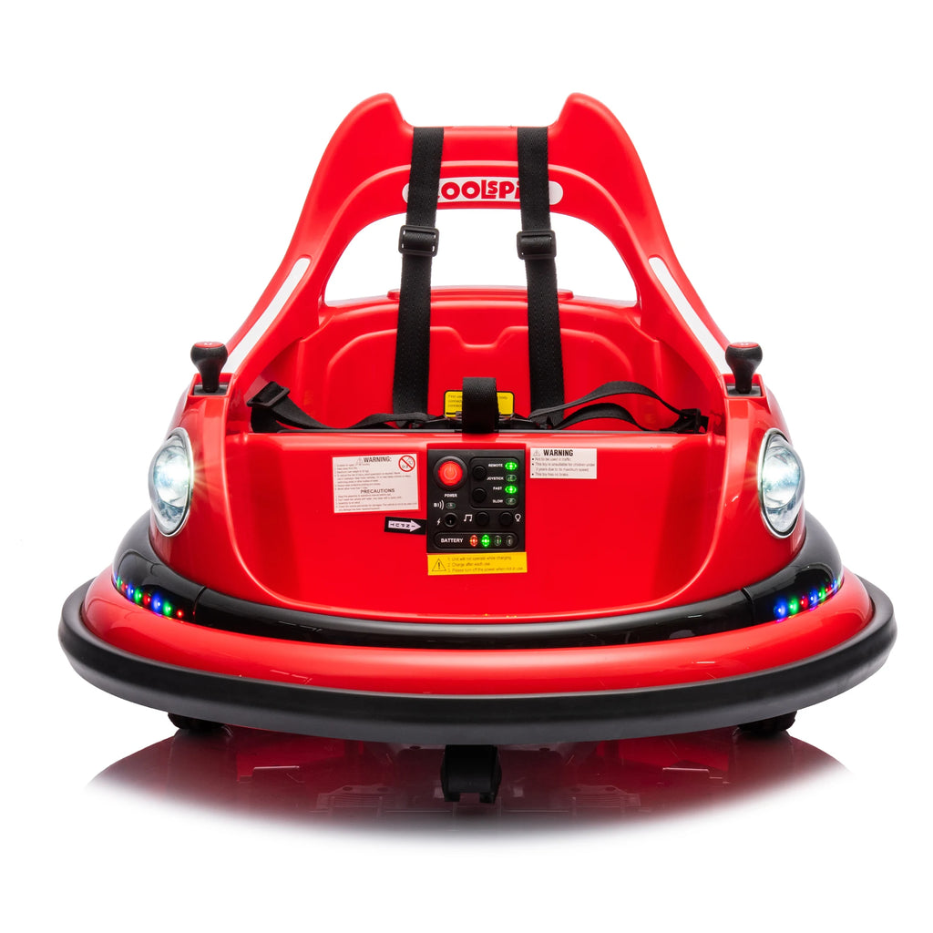 12V Kids Ride on Electric Car with Parent Remote Control LED Lights Bluetooth Music for Kids Red, Bluetooth Music Player, Built-In Music Player