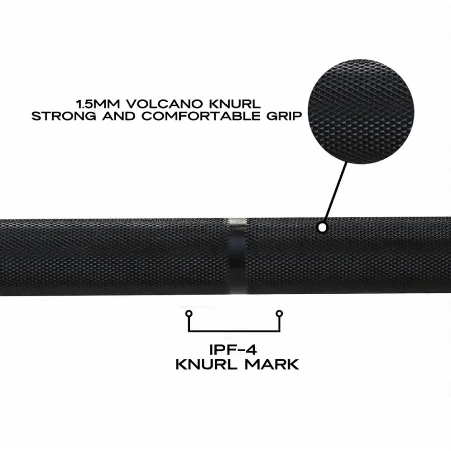 Professional 92in 27MM Deadlift Barbell for Powerlifting with 45lb 1500lbs Weight Ccity 190K PSI Enhanced Flex Black Steel Bar