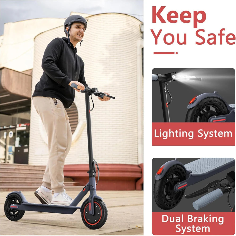 Electric Scooter for Adults, 8.5", 19Mph, 350W Motor, 21Miles Range, Folding E-Scooter with APP