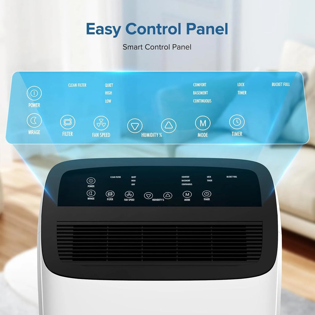 120 Pint Dehumidifier ,Covers up to 5,000 Sq. Ft Rooms, High-Efficiency Compressor Dehumidifier with Drain Hose and 1.05 Gallons Water Tank, Auto Shut-Off, 24HR Timer