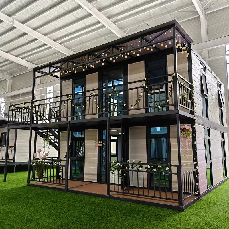 Ready Made Container House with Modern Mobile Home 40ft 3 Bedrooms Prefab Expandable Villa Garden Design Hot Sale