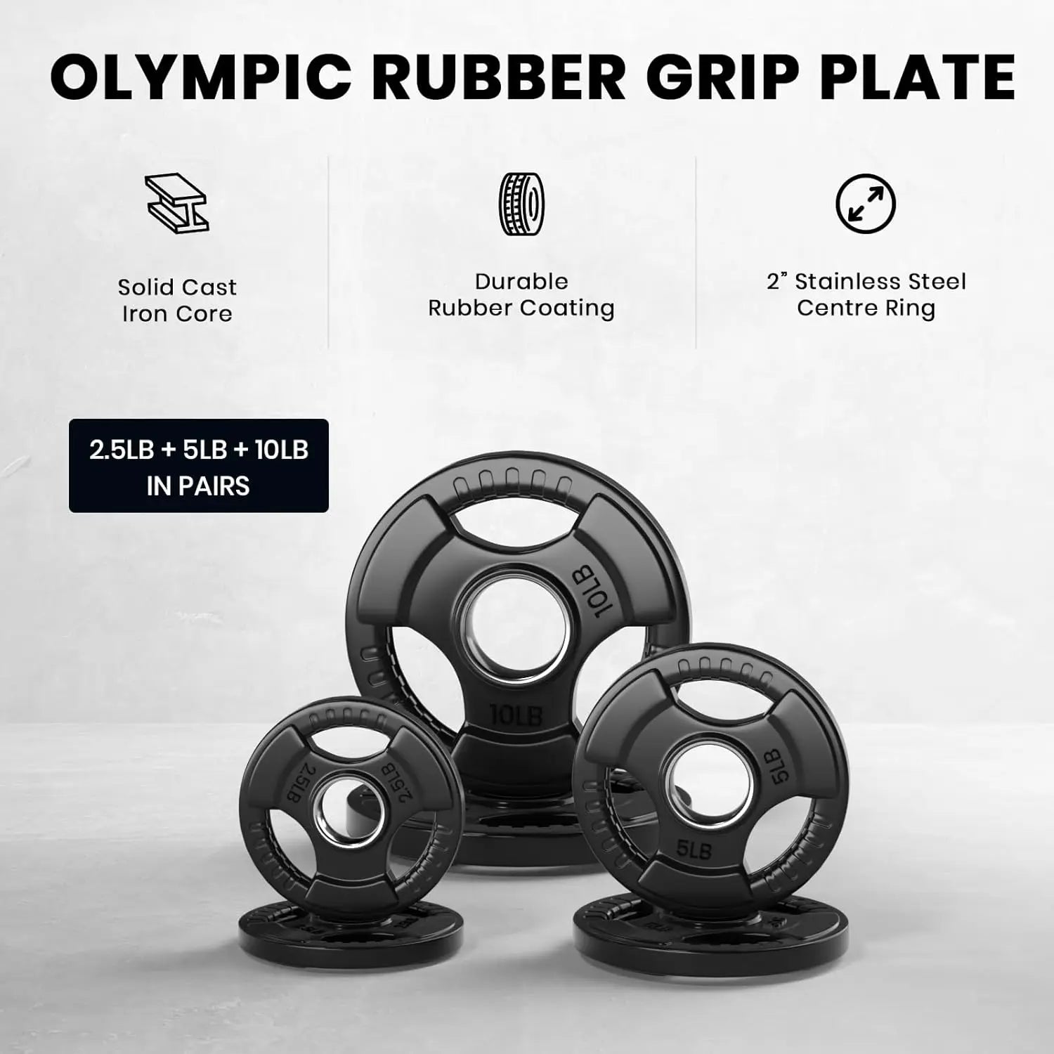 EZ Curl Bar Weight Set, 2 Inch Barbell with Plates for Strength Training, Olympic Lifting, 350lbs Capacity