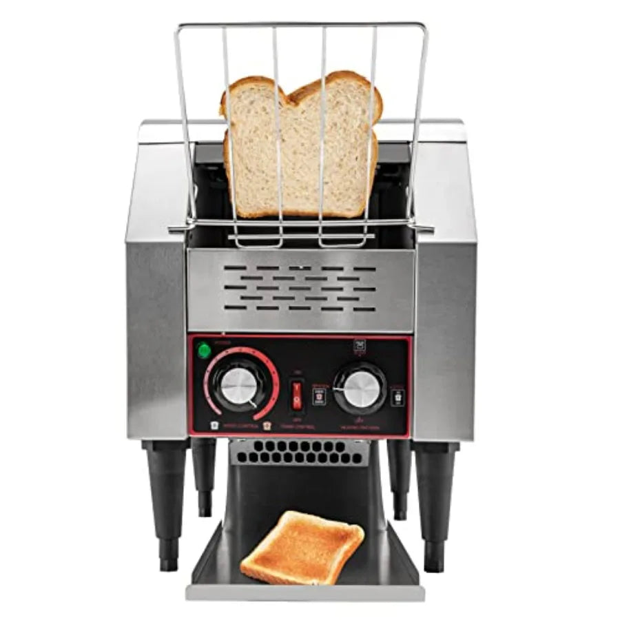 150 Slices/Hour Commercial Conveyor Toaster 1300W 110V Industrial Mini Conveyor Toaster with 3 Ring Heating Tubes for Restauran