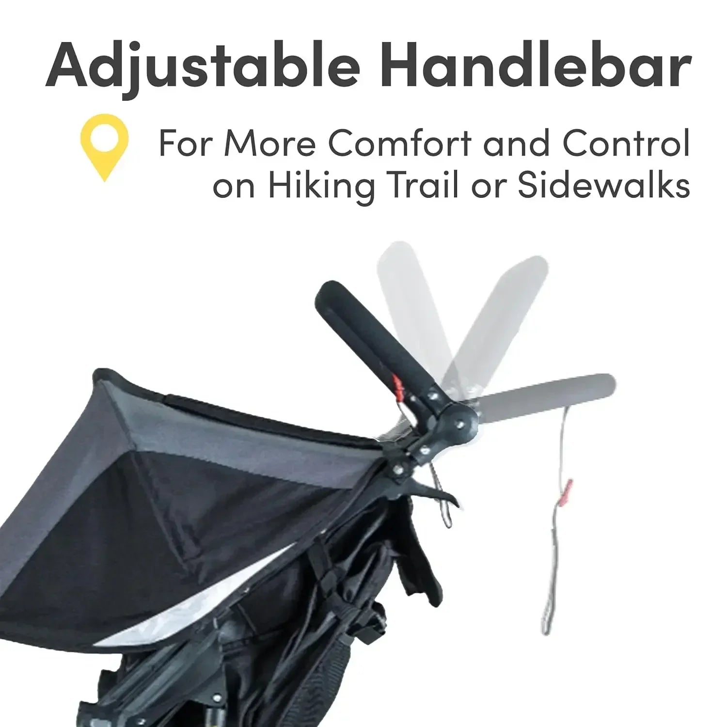 Graphite Black BOB Gear Flex 3.0 Duallie Jogging Stroller Double Stroller Adjustable Handle Shock Absorbing Wheels
