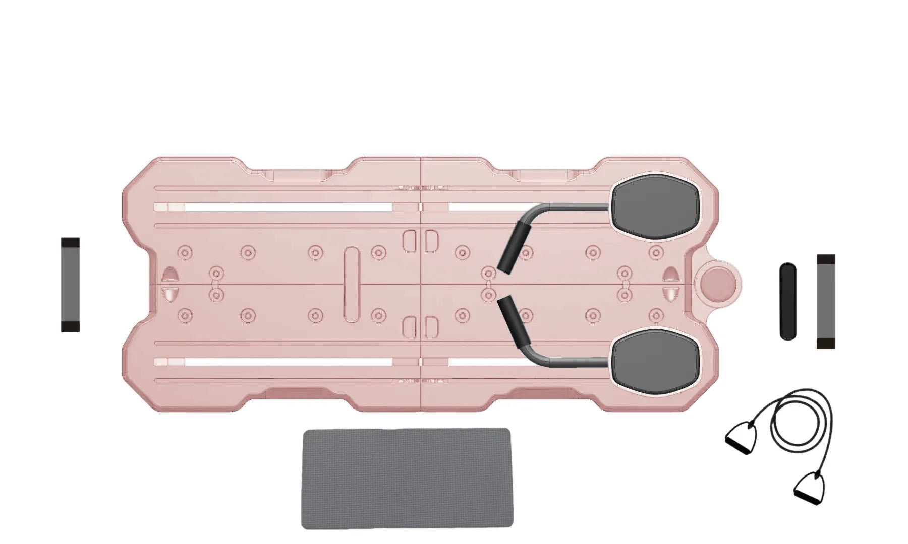 YTYIN Steel Multi-Purpose Folding Pilates Reforming Board Upgrade Sliding Abdominal Exercise Equipment For Core Training