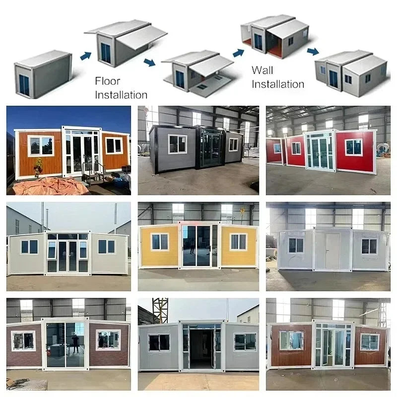 Ready Made Container House with Modern Mobile Home 40ft 3 Bedrooms Prefab Expandable Villa Garden Design Hot Sale