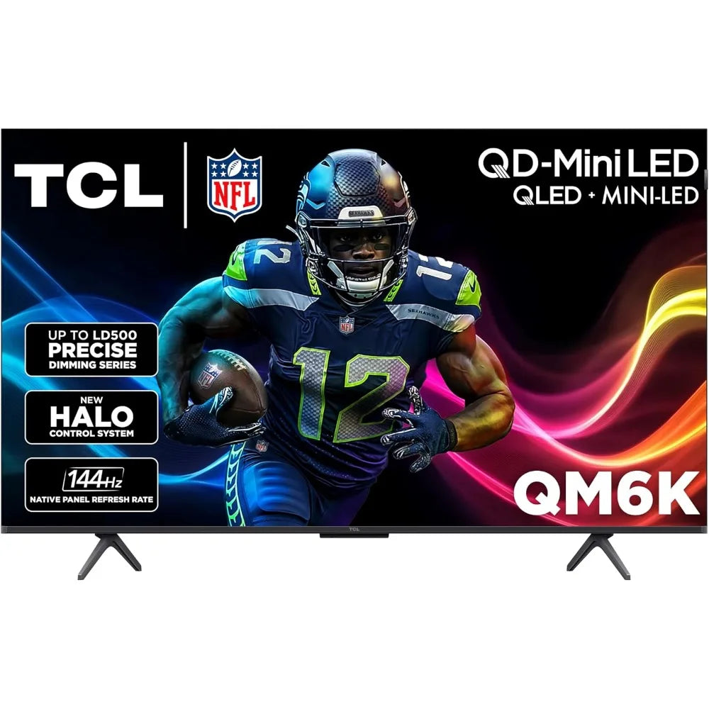 50 Inch Mini LED QLED 4K HDR Smart TV with 120-144HZ Refresh Rate, Dolby Atmos, and Gaming Features