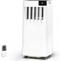 Portable Air Conditioner 10000 BTU for bedroom apartment use, white ABS plastic housing, quiet cooling with 5-in-1 modes cool/d