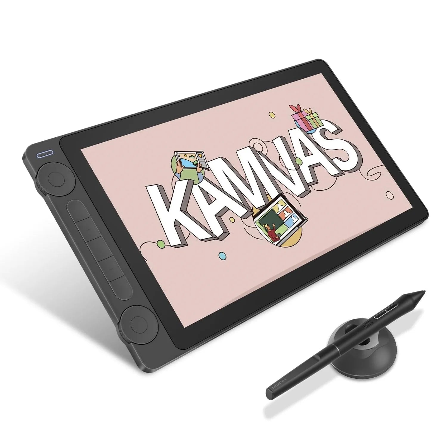 Huion Kamvas 13 (Gen 3) Portable Pen Display, 13.3" FHD Anti‑Sparkle Canvas Glass, 16384 Pressure Levels,for Digital Art & Desig