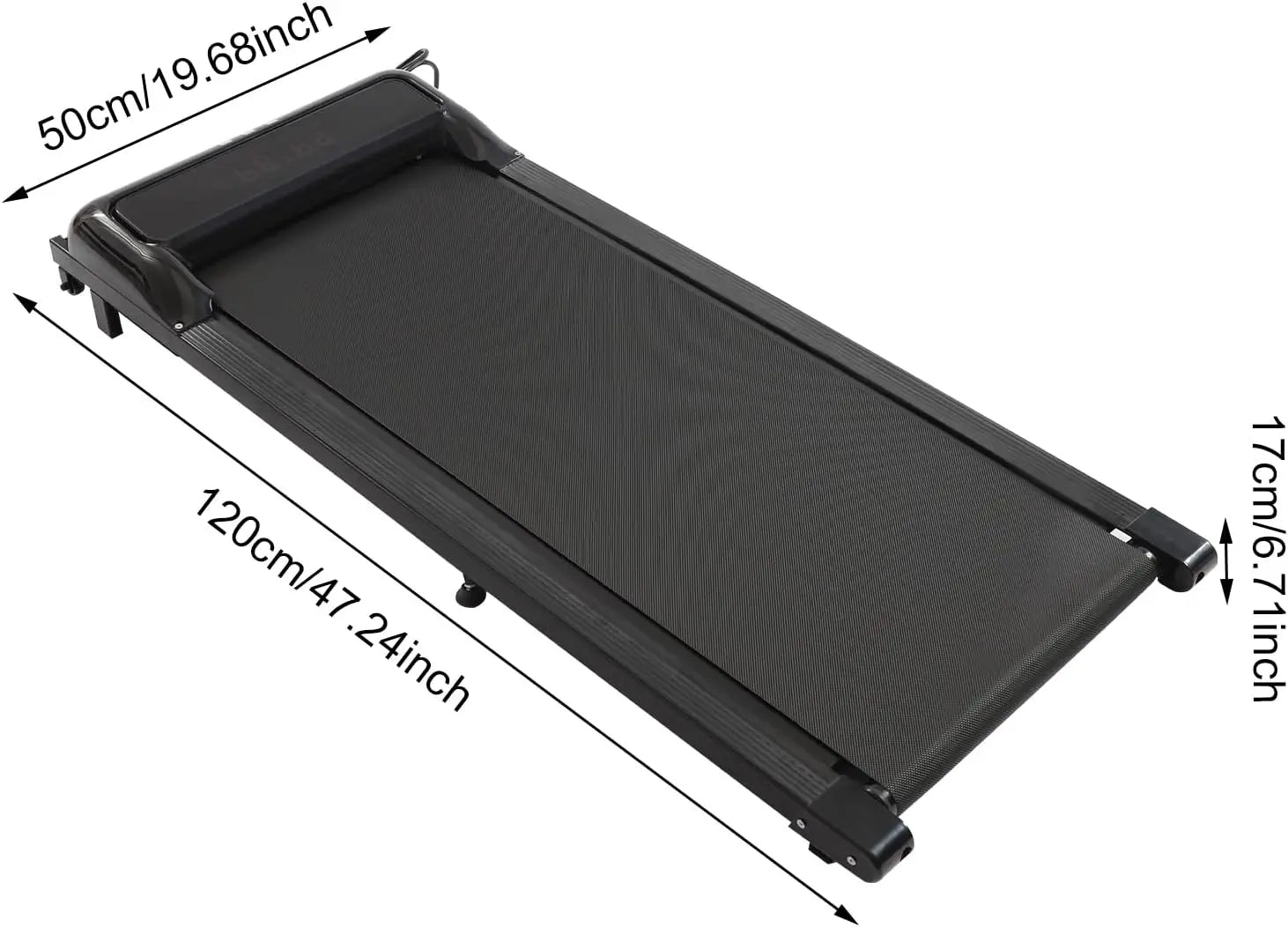 Under Desk Treadmill, 2 in 1 Treadmill Walking Pad, 2.25HP Under Desk Electric Treadmill, Installation-Free, Remote Control, LED