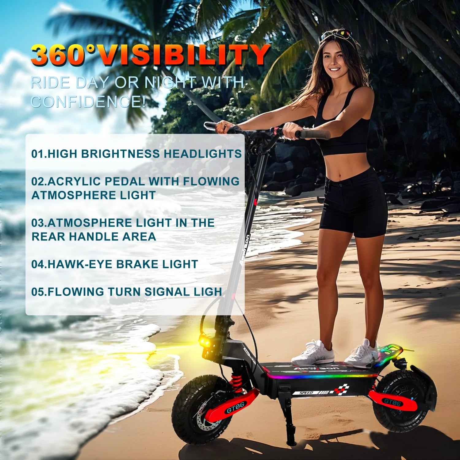 Electric Scooter,45Miles Long Range 40MPH Top Speed E Scooter,11" Offroad Tire Scooter for Adults with Turn Signals&APP