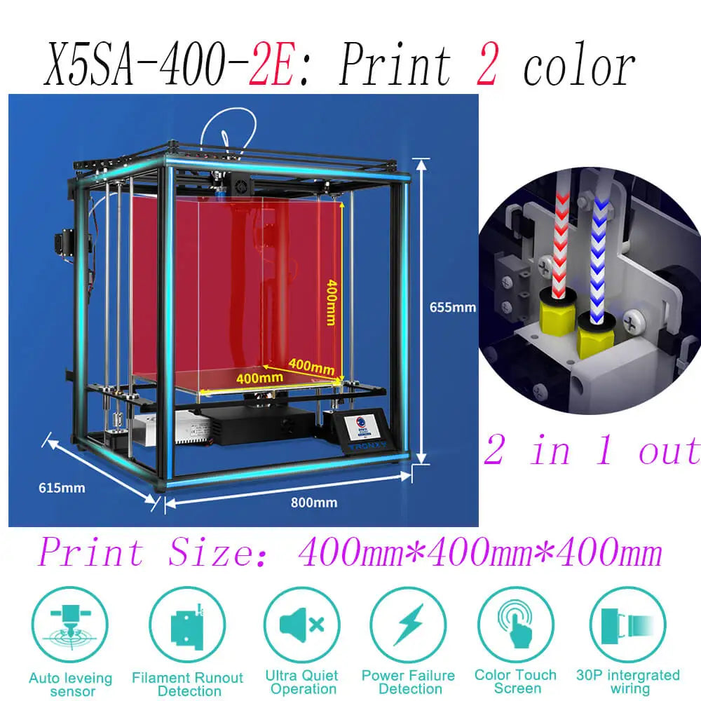 Tronxy 3D Printer VEHO 500 PRO Large size 500*500 Guide RailImpresora 3D Kit