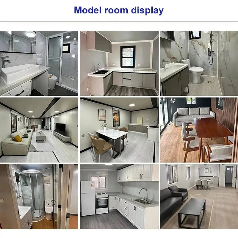 Portable Folding Prefab House Container Cabin for Worker Camp Temporary Living and Backyard Studio Customized