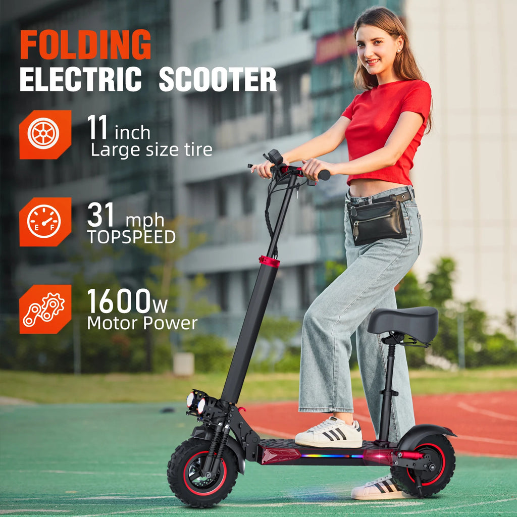 FREEBOY J11 PLUS Adult Electric Scooter 1200W Motor 48V h Battery Folding E-Scooter 11-inch vacuum tire E-Mountain Scooter