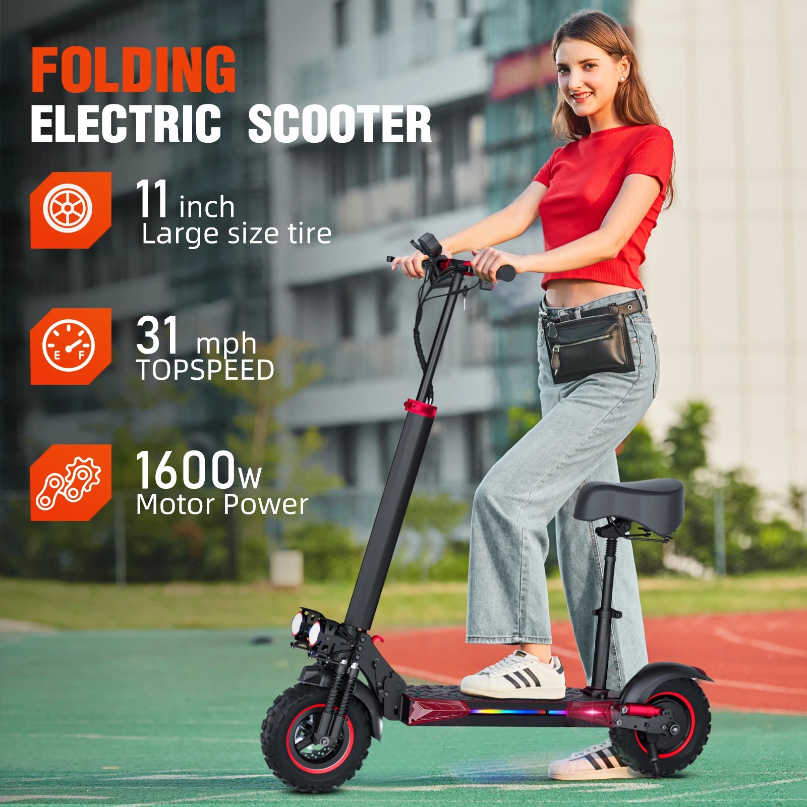 FREEBOY J11 PLUS Adult Electric Scooter 1200W Motor 48V h Battery Folding E-Scooter 11-inch vacuum tire E-Mountain Scooter