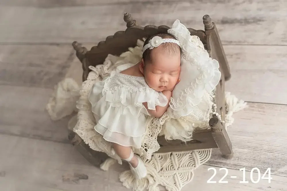 Newborn Photography Props Baby Girl Hat Shoes Lace Romper Bodysuits Outfits Photo Clothing Fotografia Boy Costume Accessories