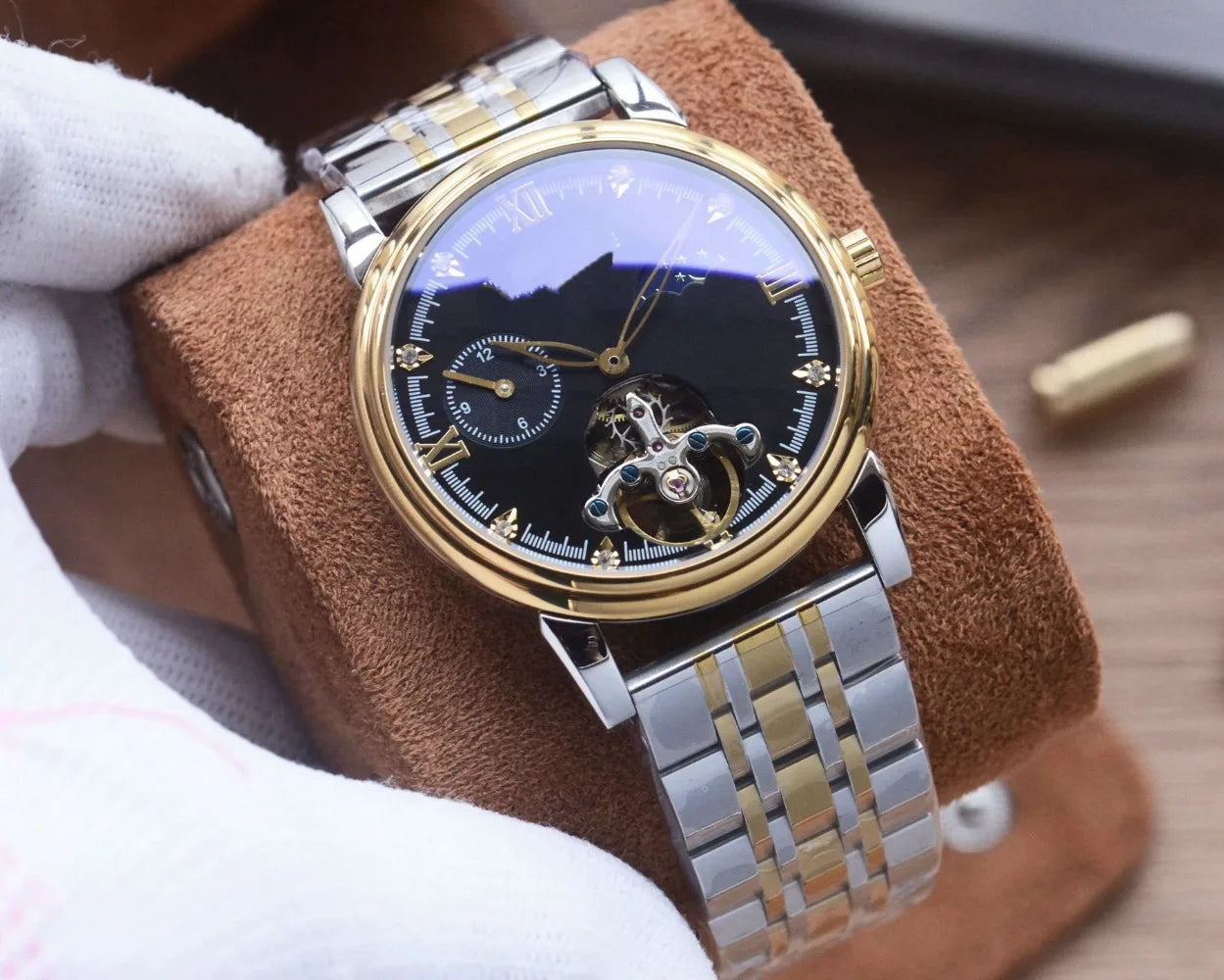 Hollow Tourbillon Mechanical Automatic Watch Nautilus Moon Phase Star Men's Hand 2026 Classic Fashion