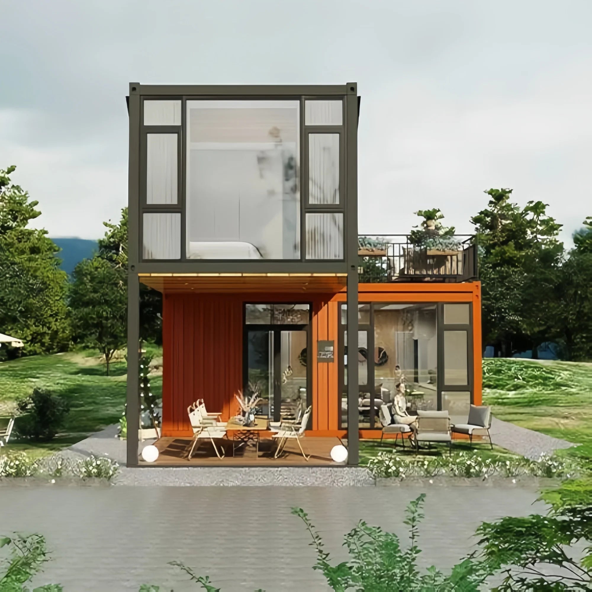 Factory Direct Supply Modular House Australia Tiny Home Prefab Steel 2 Bedroom Expandable Container House Prefabricated