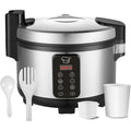 Large 15L Commercial Electric Rice Cooker 84 Cups Cooked 32 Cups Uncooked Stainless Steel One-Touch Operation Automatic Warm Fu