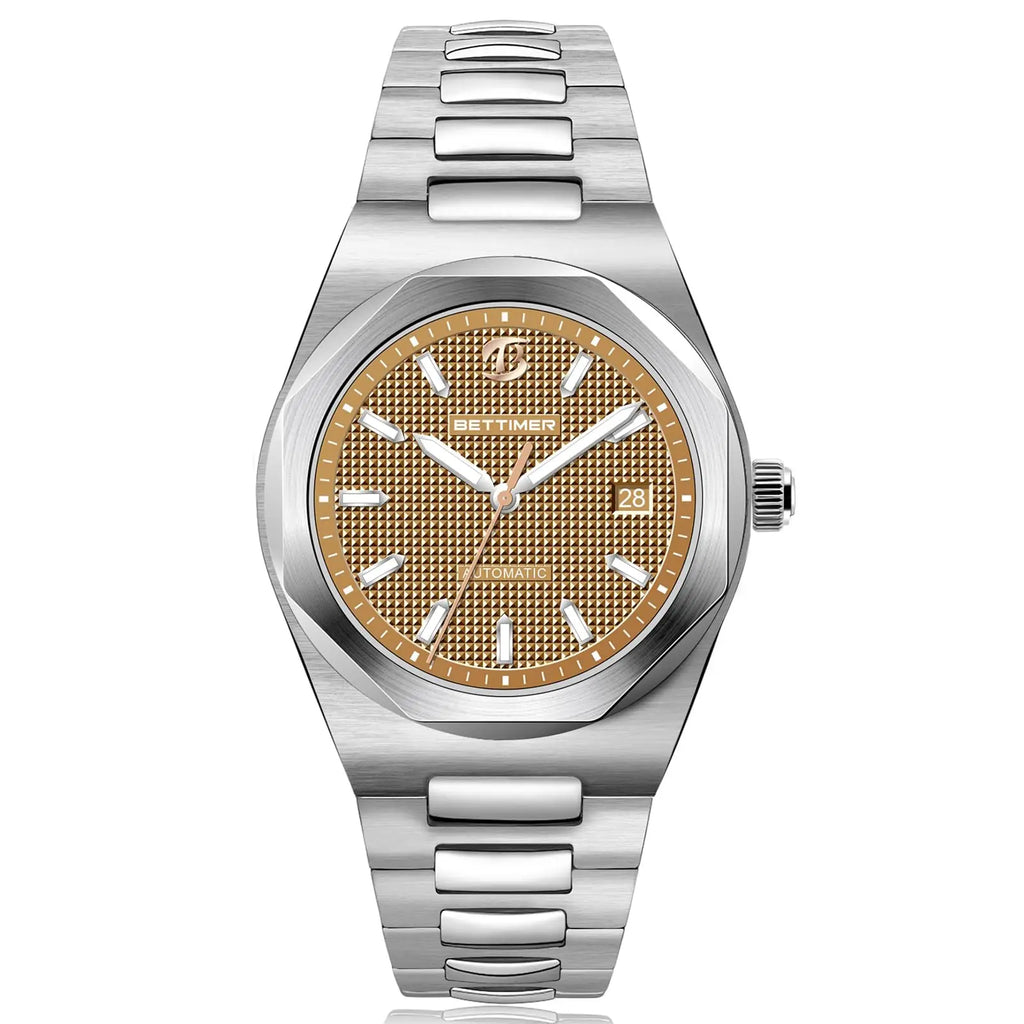 B8001 V1 BETTIMER Automatic Watches Men PT5000 Movement 40mm 316L Stainless Steel 10ATM Water Resistance Self-Winding Mechanical