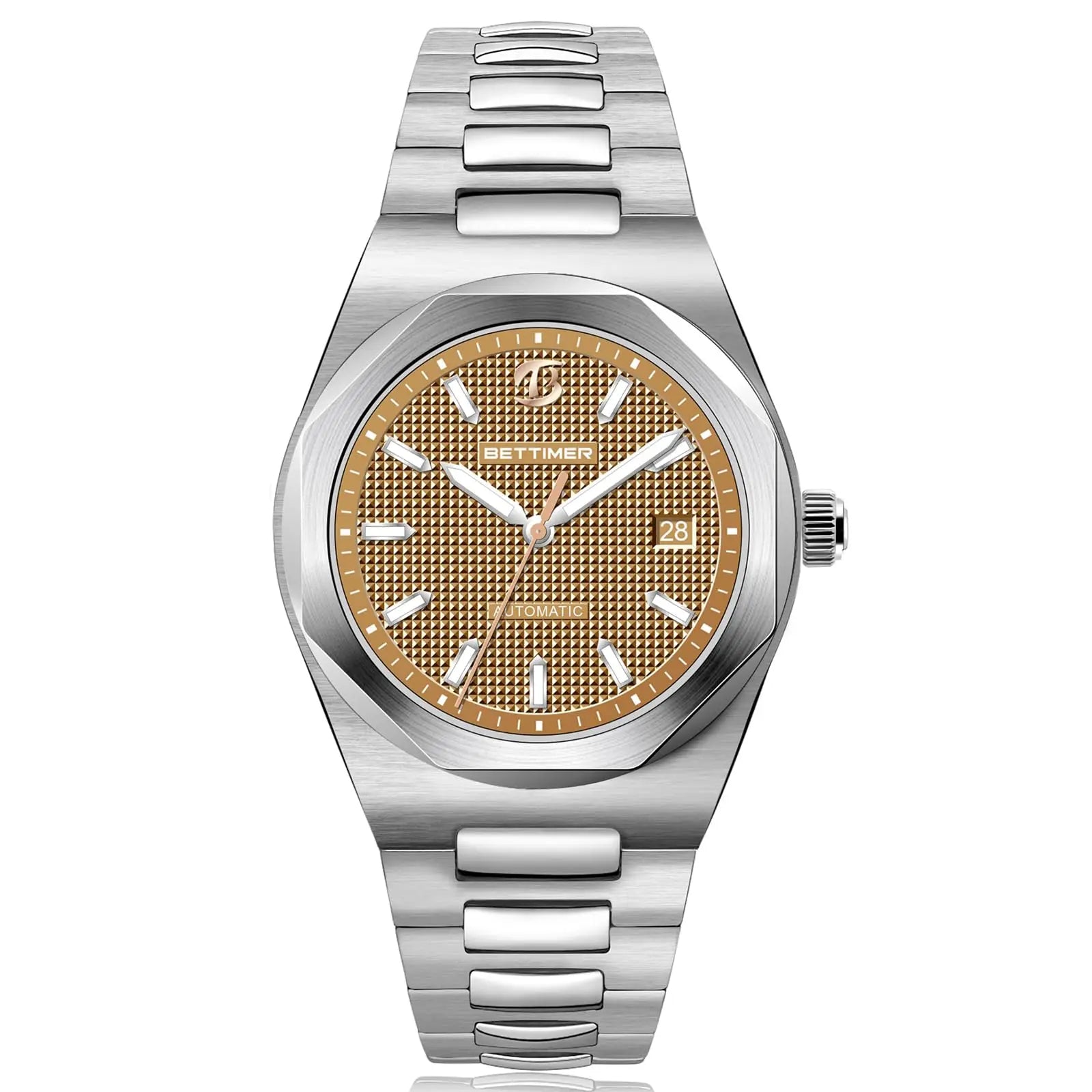 B8001 V1 BETTIMER Automatic Watches Men PT5000 Movement 40mm 316L Stainless Steel 10ATM Water Resistance Self-Winding Mechanical