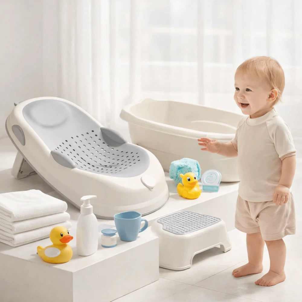 Temperature Sensing Bath Seat Mat Support Structure Mesh Material Baby Bath Net Comfortable Easy to Use Bath Rack Infant Care