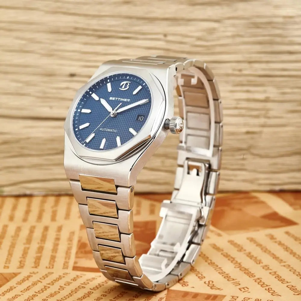 B8001 V1 BETTIMER Automatic Watches Men PT5000 Movement 40mm 316L Stainless Steel 10ATM Water Resistance Self-Winding Mechanical