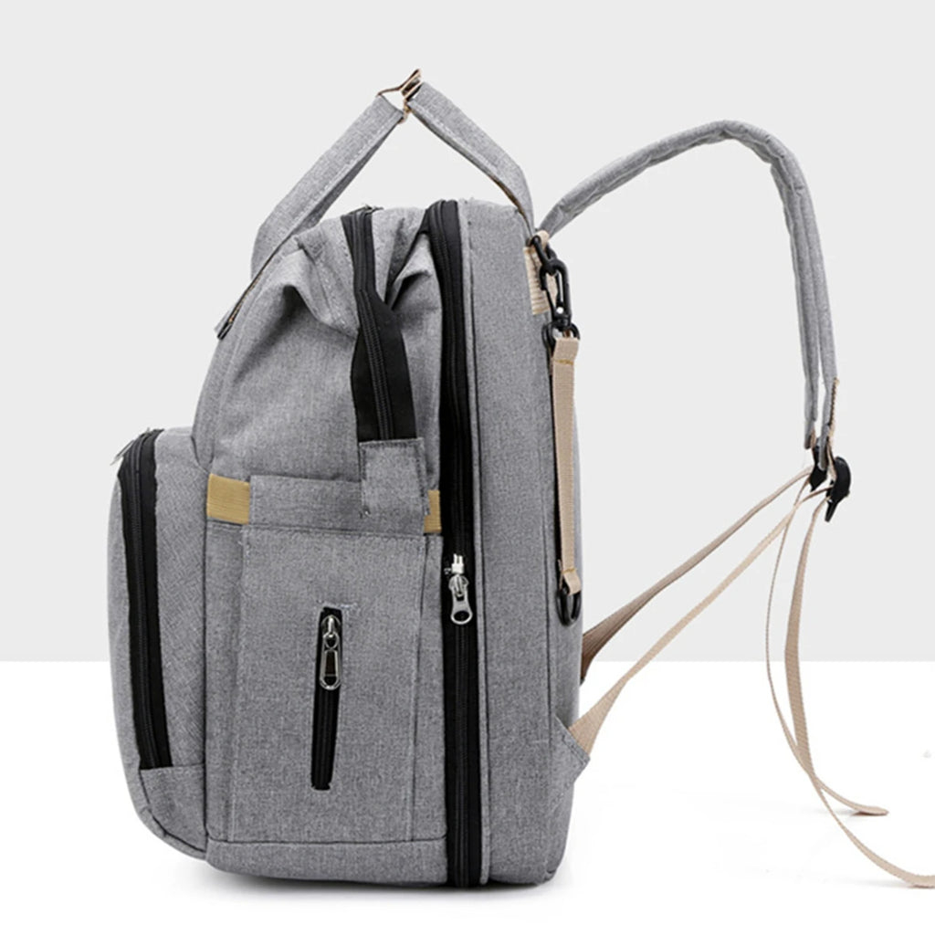 Folding Mommy Bag Lightweight Portable Folding Crib Bed Large-Capacity Baby Backpack Female Mommy Outting Bag Mummy Bag
