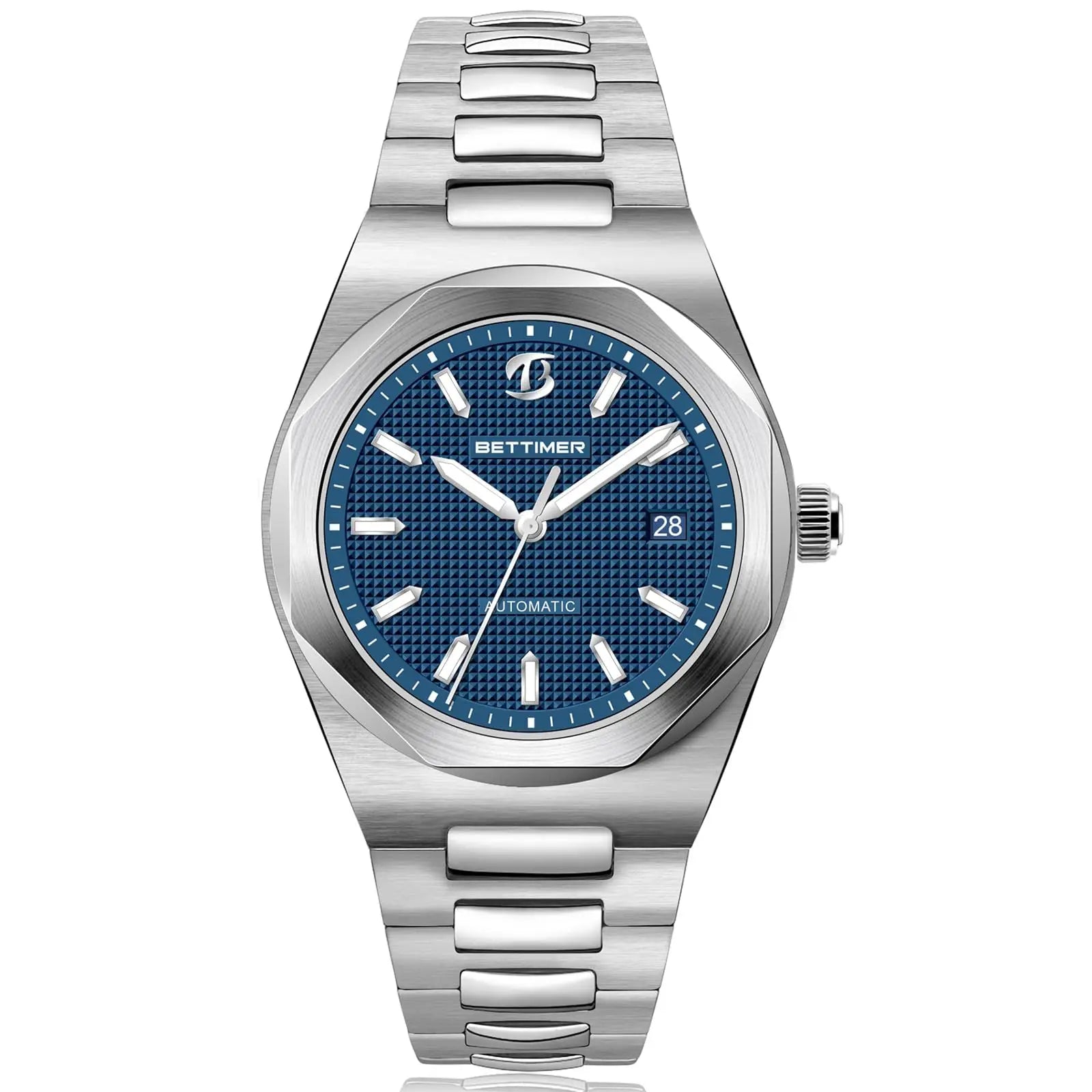B8001 V1 BETTIMER Automatic Watches Men PT5000 Movement 40mm 316L Stainless Steel 10ATM Water Resistance Self-Winding Mechanical