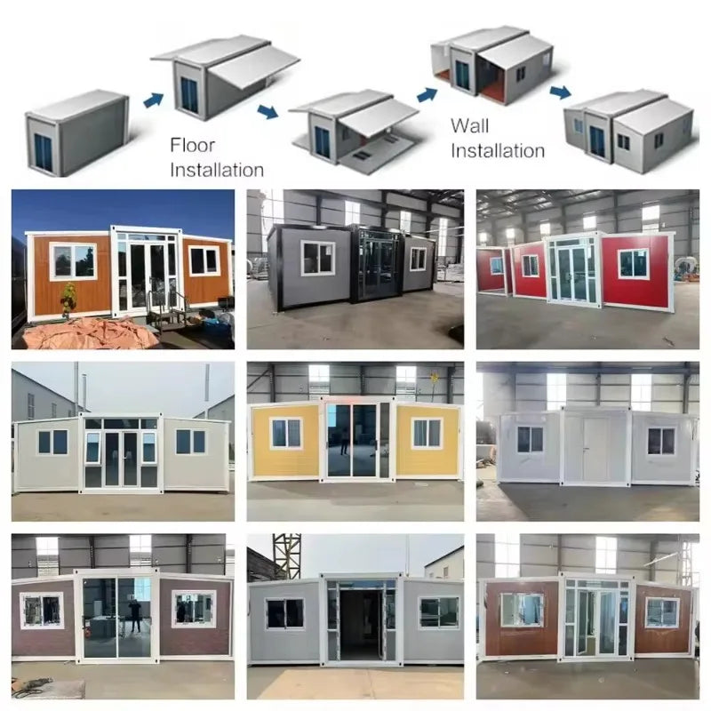 Customized 20ft Expandable Container Home Prefab Foldable Mobile Modular House Factory Direct Sale