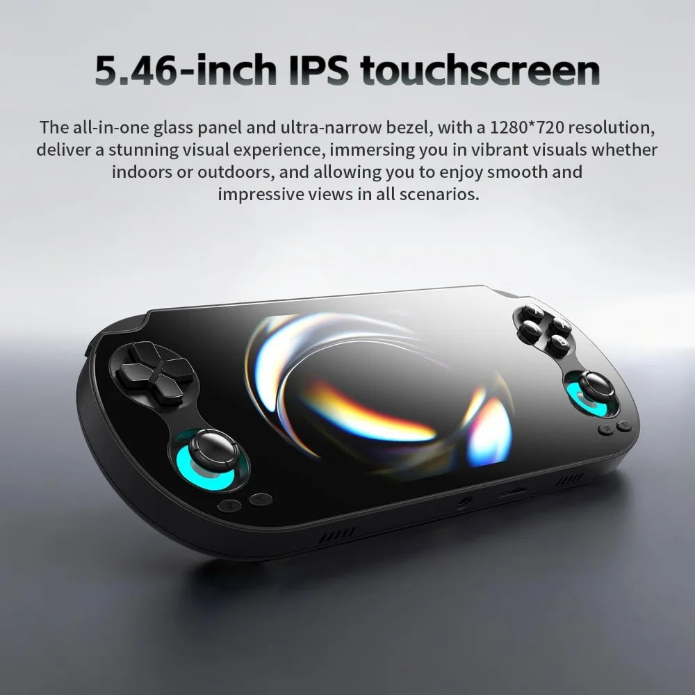 Handheld Retro Gaming Console with 5.46" Touch Screen, 3GB RAM + 64GB Storage, Multi-Emulator Support and WiFi 5 Bluetooth 5.0