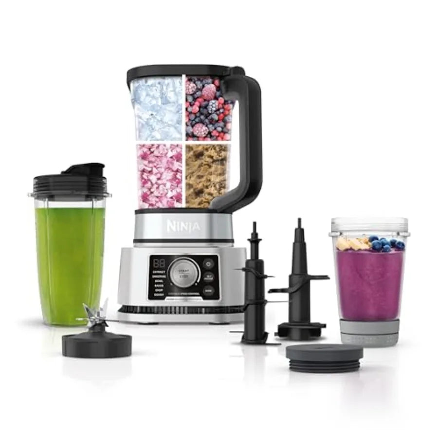 Blender For Kitchen Food Processor Combo System Smoothie Maker Nutrient Extractor 6 Functions for Bowls Spreads Dough Shakes 72
