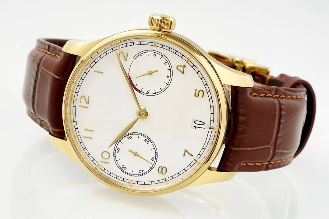 Men Brown Popular Retro Watch Wristwatch Automatic Easy Read Sunray Dial Nylon Strap Scratch Resistant Style Readable Dial Daily Wear Thanksgiving Gift Chronograph Style