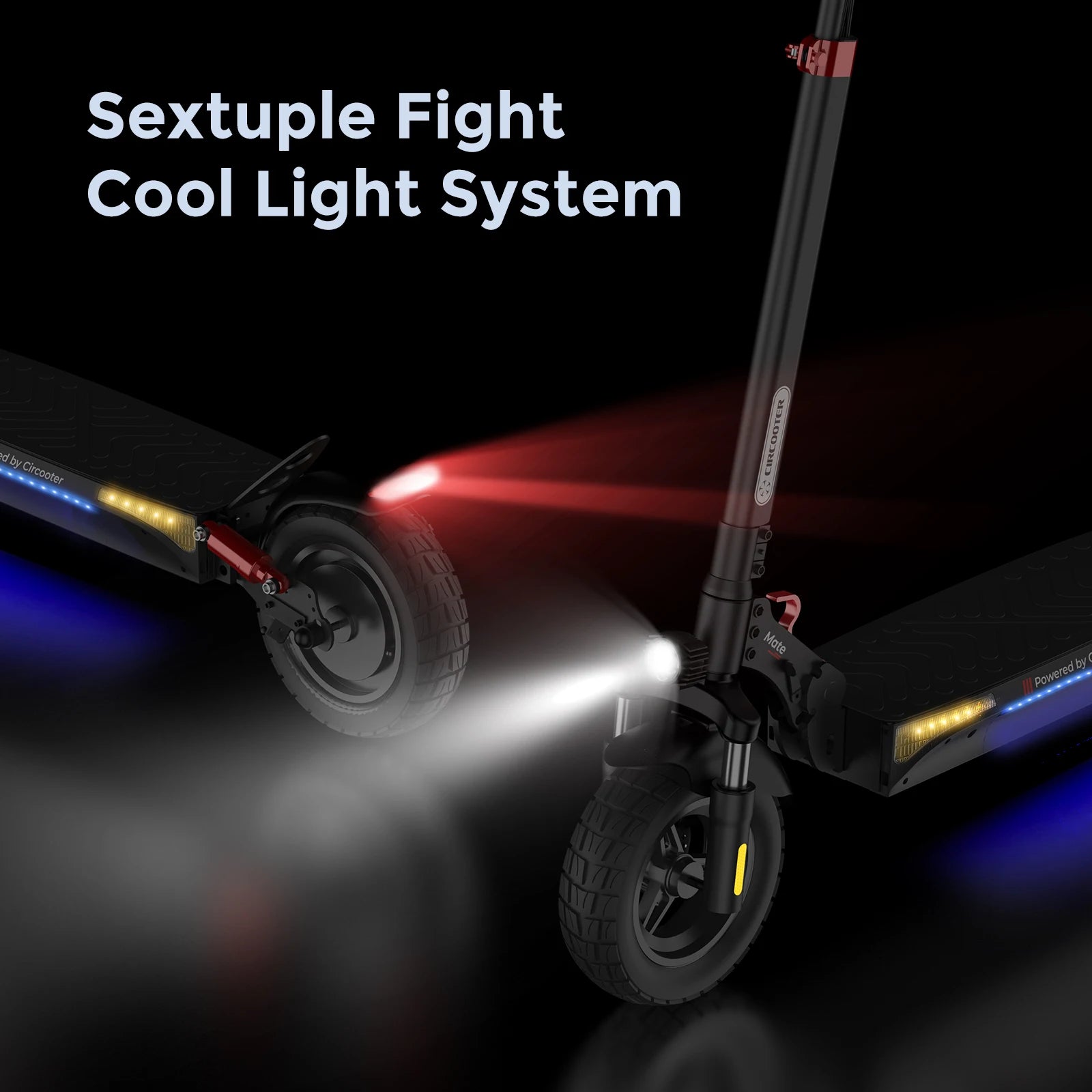 Circooter Mate adult electric scooter, 800W motor, 48V12.5AH, folding E-scooter, 10-inch tires, E-mountain scooter