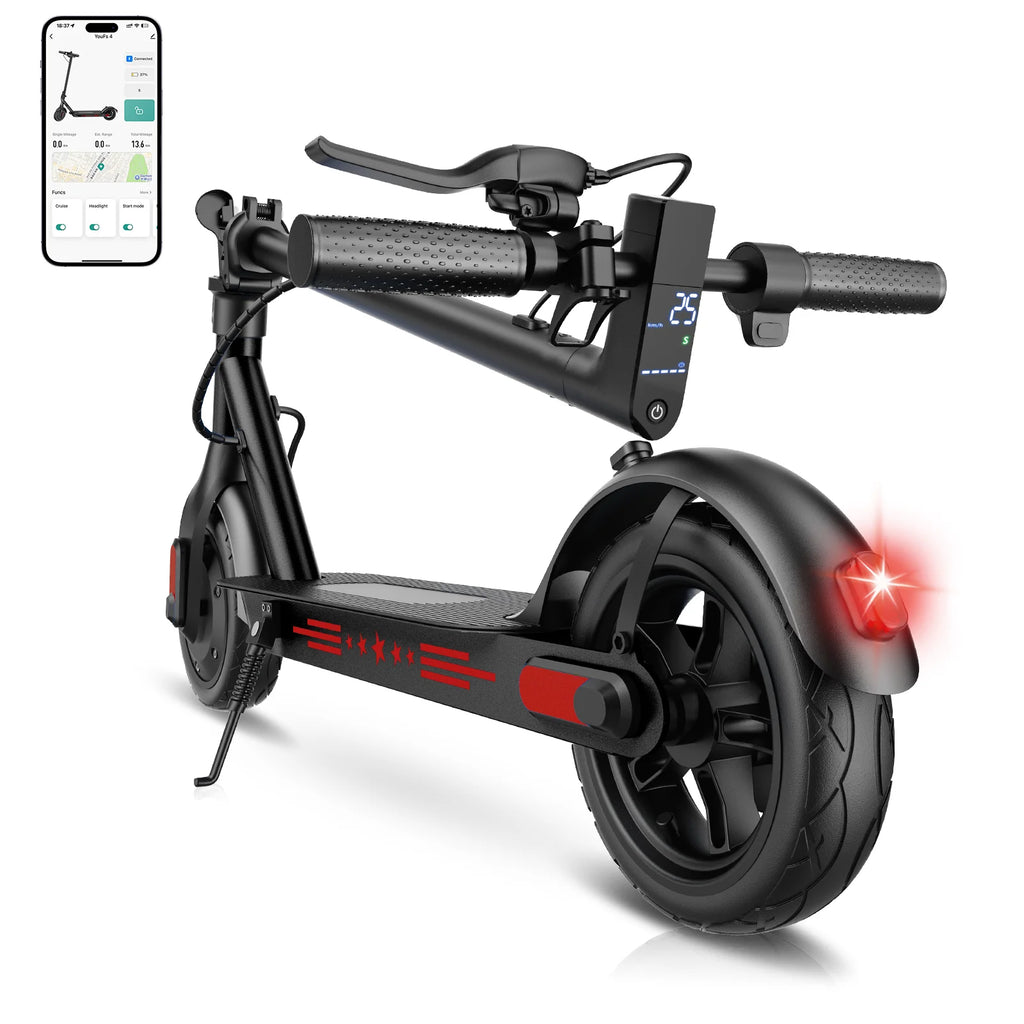 HiQiS V9 Max Electric Scooter 10Ah Power Battery 350W Motor Front And Rear Shock Absorbers E-Brake Drum Brake City Commute Hike