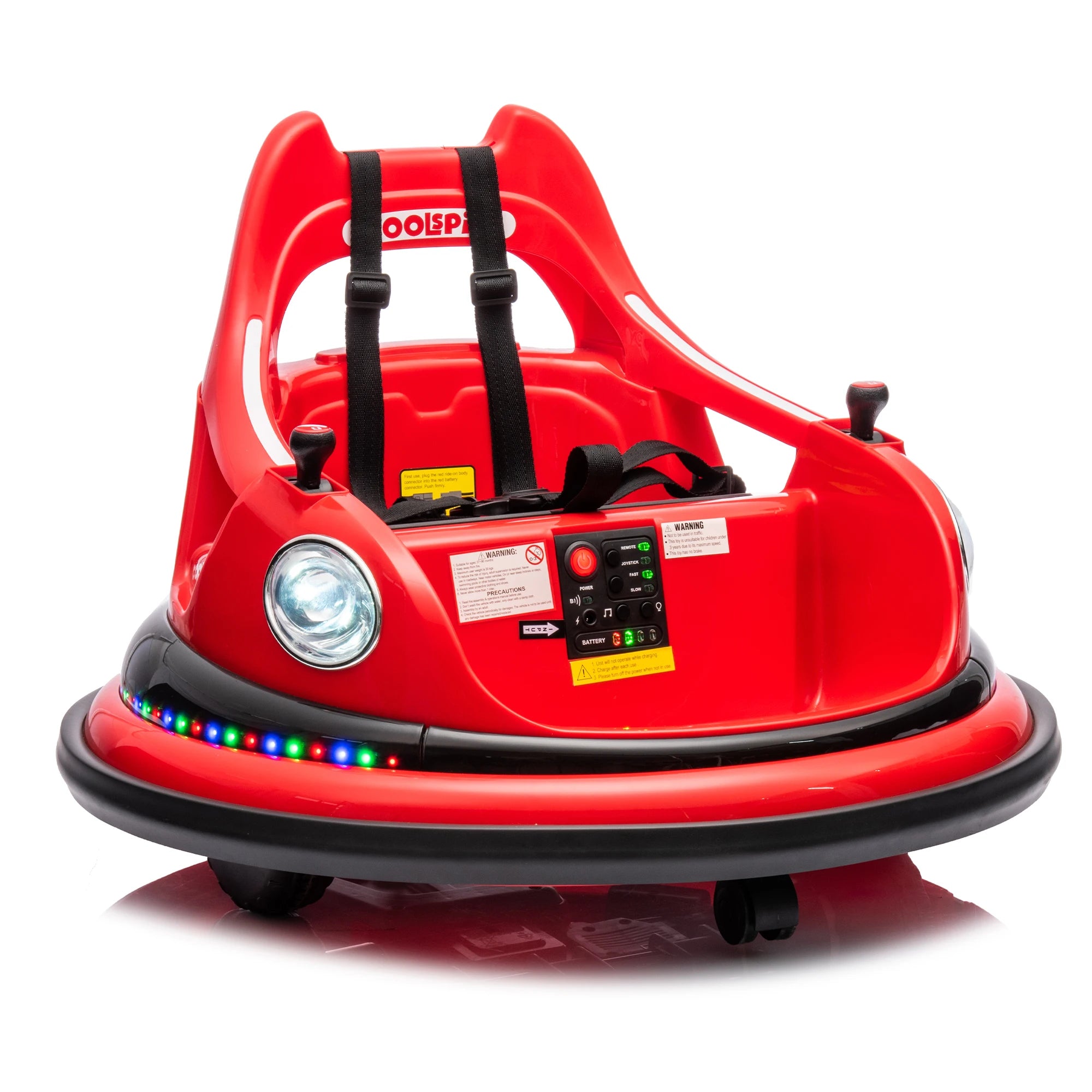 12V Kids Ride on Electric Car with Parent Remote Control LED Lights Bluetooth Music for Kids Red, Bluetooth Music Player, Built-In Music Player