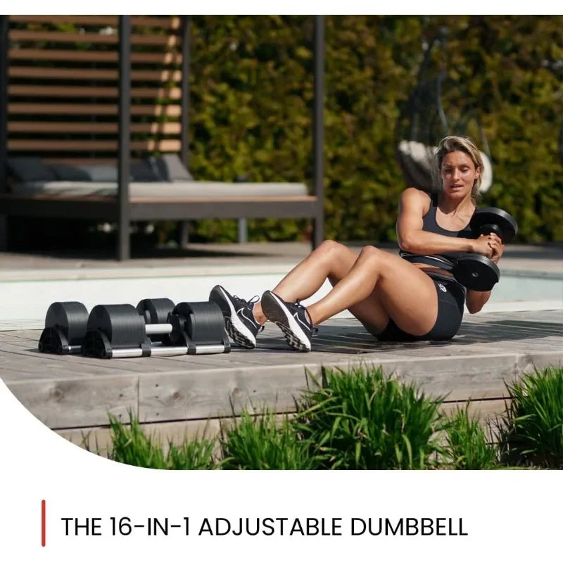 NUOBELL Adjustable Dumbbells 5-80 lbs: Replace 16 Sets, Ideal for Home Gym Weight Bench & Press