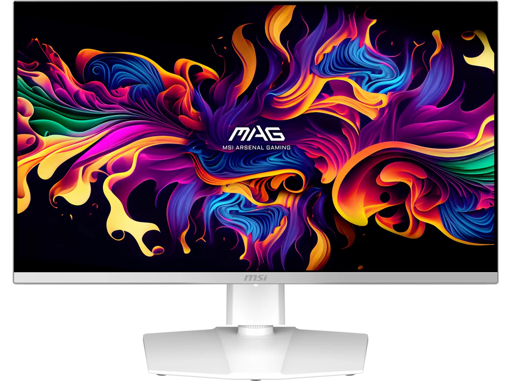MSI 27" QHD 2K 1440P 280Hz with FreeSync Premium Pro & G-Sync Compatible 0.03ms HDR400 USB-C White OLED Gaming Computer Monitor with Height Adjustable, Swivel, Pivot & Tilt stand MAG272QPW QD-OLED X28