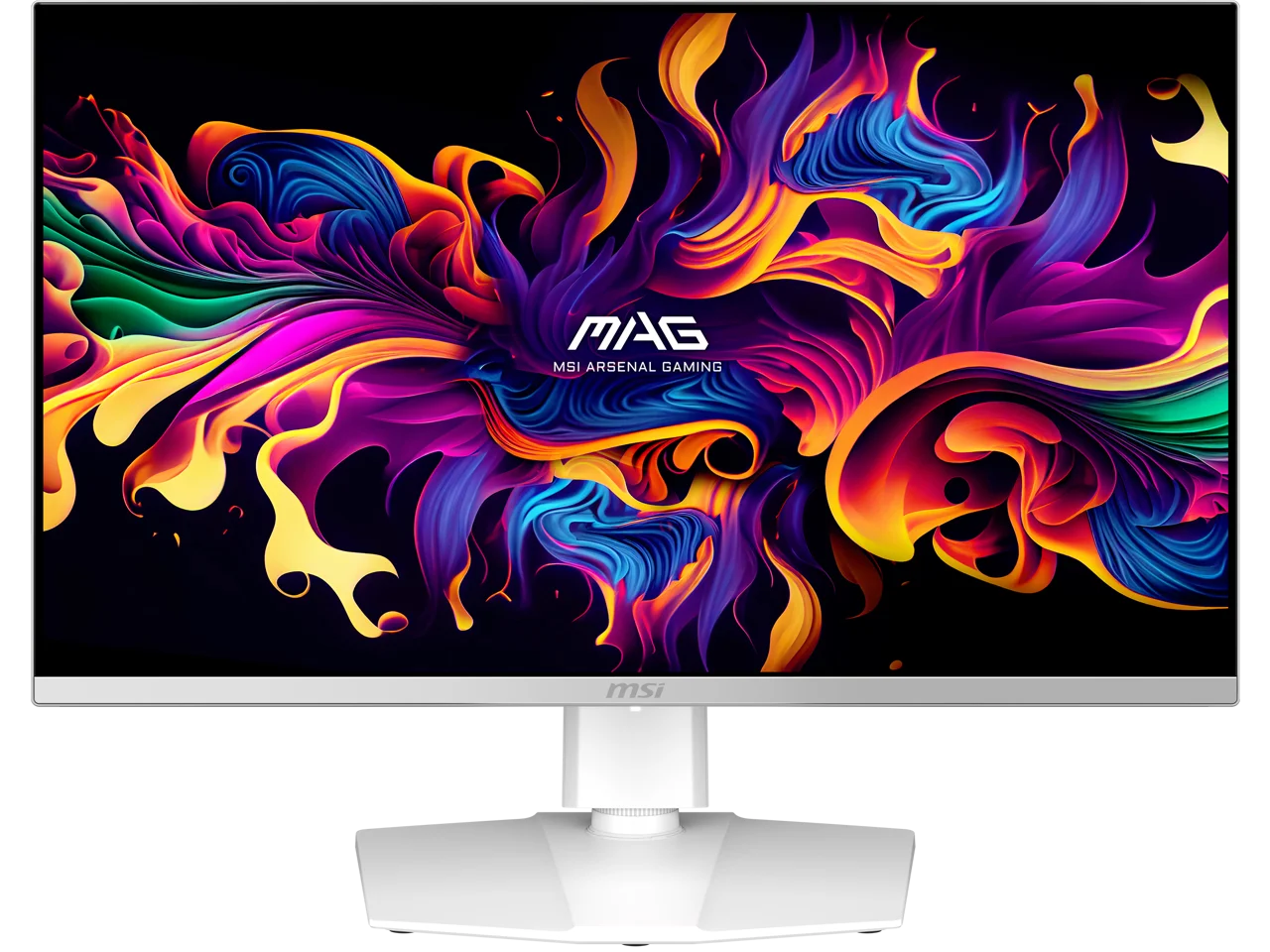 MSI 27" QHD 2K 1440P 280Hz with FreeSync Premium Pro & G-Sync Compatible 0.03ms HDR400 USB-C White OLED Gaming Computer Monitor with Height Adjustable, Swivel, Pivot & Tilt stand MAG272QPW QD-OLED X28