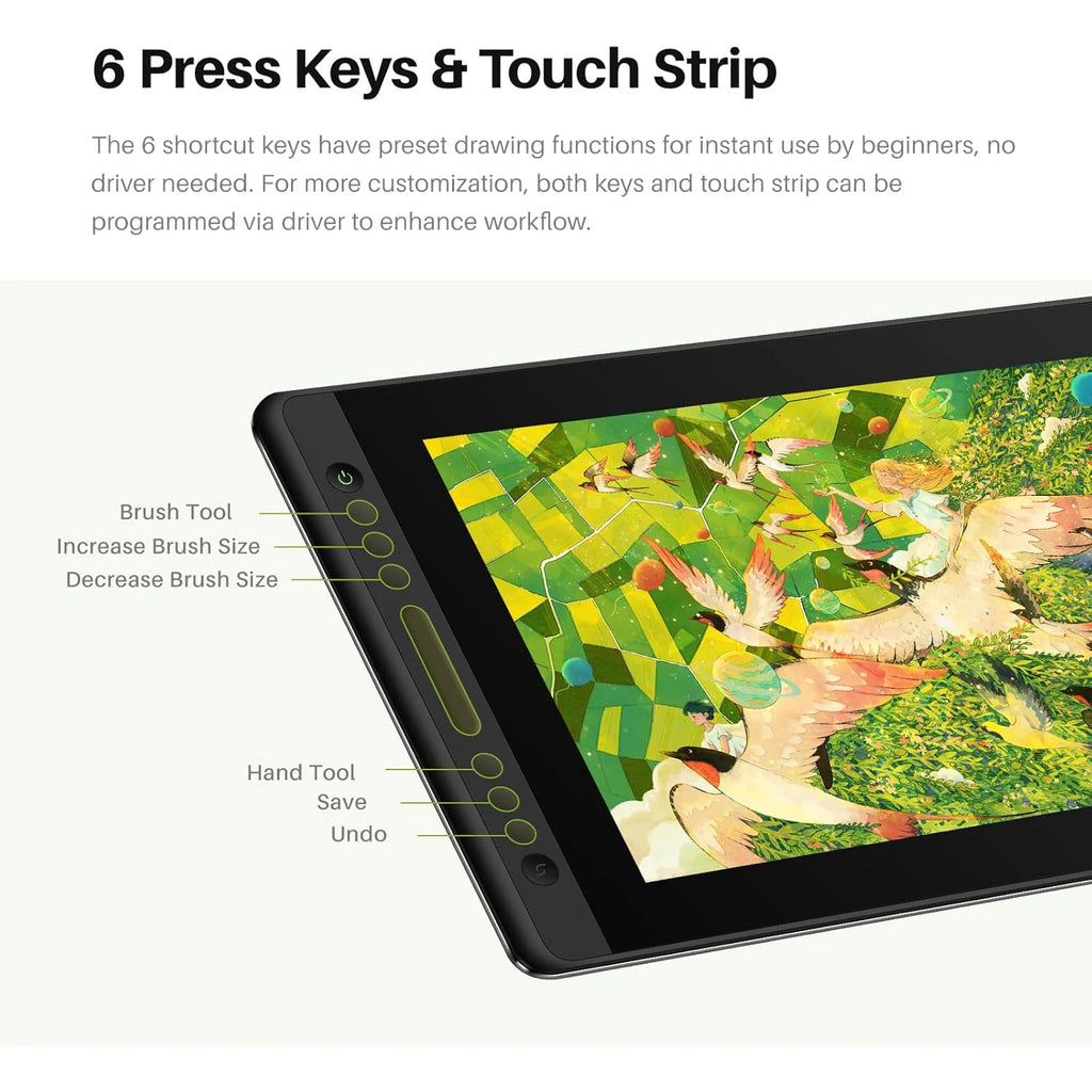15.6 Inch Screen Huion Kamvas Pro 16 V2 Graphics Tablet Display PenTech 4.0 Stylus 16384 Levels Drawing with Adjustable Stand